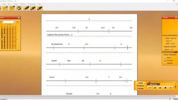 Digital Music Mentor, setup, on pc, chord Guitar,by phanna
