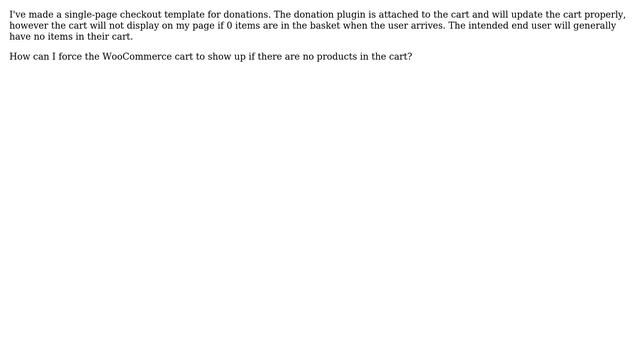 Wordpress: How can I show an empty WooCommerce cart? смотреть онлайн