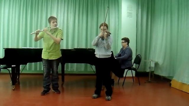 дуэт Паутов И. (флейта) и Мугатина А.(скрипка) смотреть онлайн