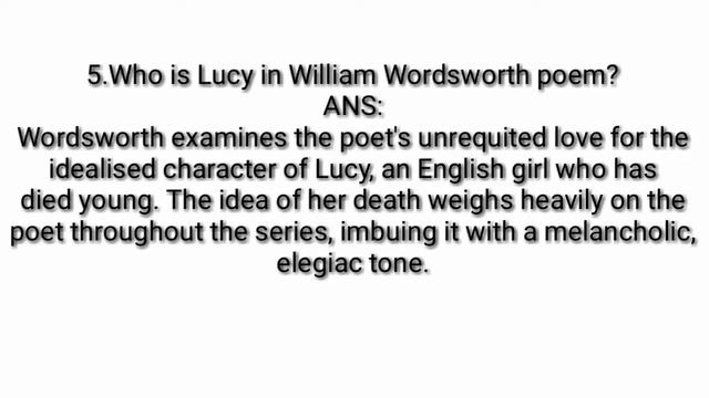 Tintern Abbey By William Wordsworth Important Short Questions Answers смотреть онлайн