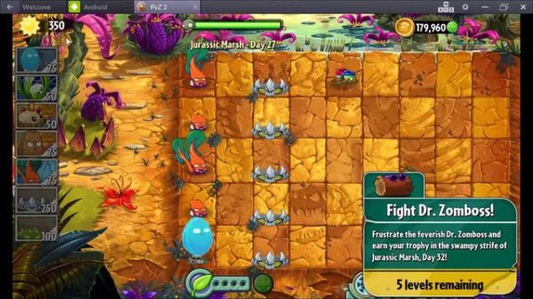 Растения против Зомби 2 JURASSIC MARSH (уровни 27 - 28) #117