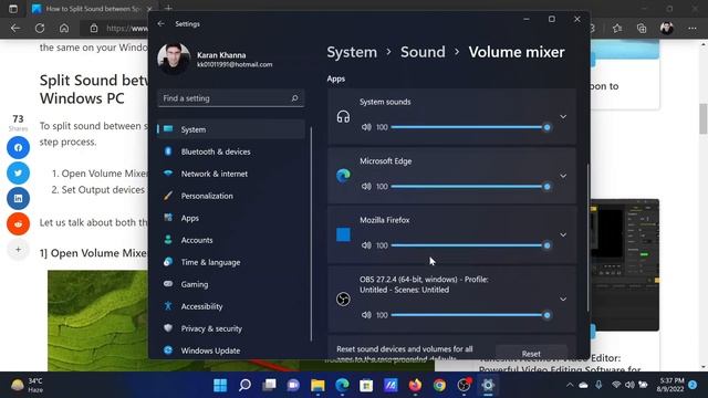 How to Split Sound between Speakers and Headphones in Windows 11/10 смотреть онлайн