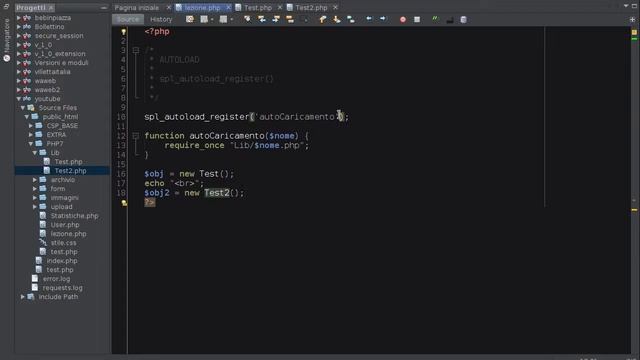 PHP 7 Tutorial ITA Caricamento automatico delle classi #56 смотреть онлайн