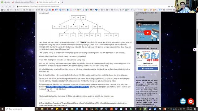 07.Khi nào nên tạo Index, cơ chế lưu trữ, tối ưu _OAZ20 | Trần Văn Bình Oracle Database Master смотреть онлайн
