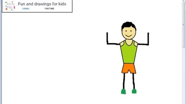 Dibujar Chico haciendo gimnasia-pesas con animación смотреть онлайн
