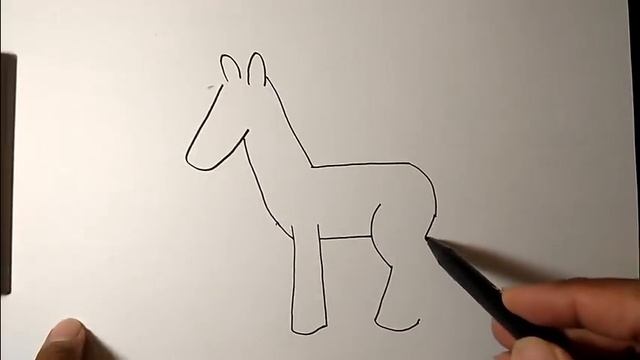 Easy things to draw for beginners | HORSE смотреть онлайн
