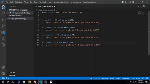 Python Bangla Tutorials 23 : Find Cgpa Grade Using Python смотреть онлайн