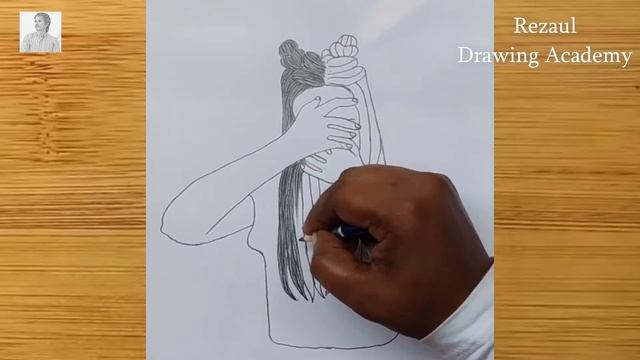 How to Draw sketch of a Tumblr Girl with Hidden face || Pencil Drawing смотреть онлайн