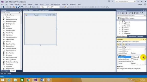 MDI Forms Application in windows Form C#