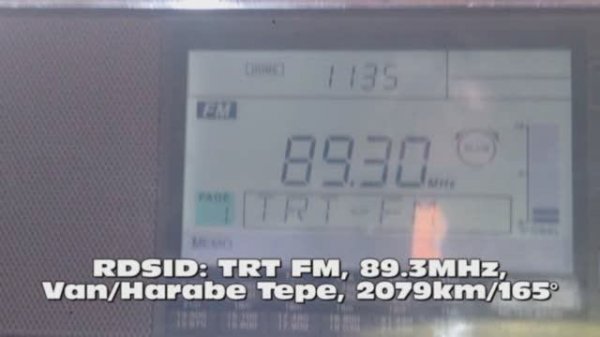 10.05.2019 08:35UTC, [Es], TRT FM,  Турция, 89.3МГц, 2079км