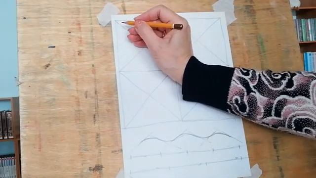 Деление отрезков на равные части. Учимся штриховать. смотреть онлайн