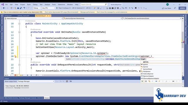 Xamarin Android C# .Net Tutorial - Spinner смотреть онлайн