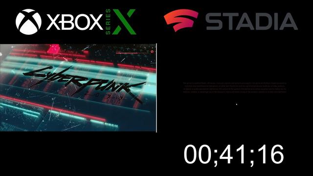 Cyberpunk 2077 - Xbox Series X vs Stadia Load Times Comparison смотреть онлайн