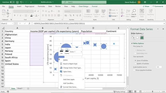 How To Create A Bubble Plot In Excel (With Labels!) смотреть онлайн