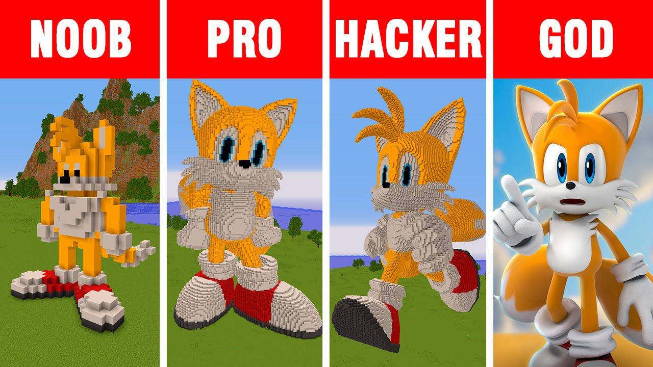 Minecraft NOOB vs PRO vs HACKER vs GOD: STATUE TAILS SONIC FRIEND BUILD CHALLENGE in Minecraft смотреть онлайн