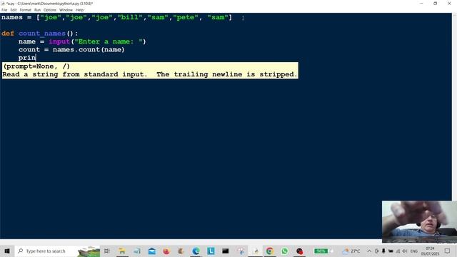 Python Programming - Count Names In String 2023 смотреть онлайн