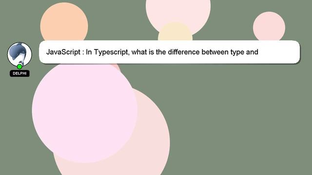 JavaScript : In Typescript, what is the difference between type and interface? смотреть онлайн
