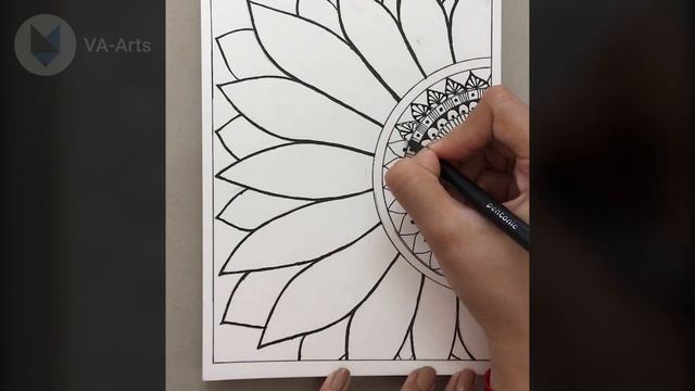 Beautiful Sunflower Mandala Drawing | Mandala Drawing Easy Step by Step смотреть онлайн