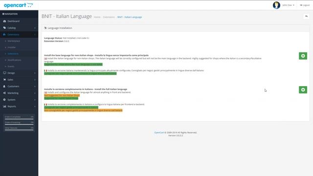 Installazione estensione della lingua italiana per Opencart 3.0.3.8 (OCMOD) смотреть онлайн