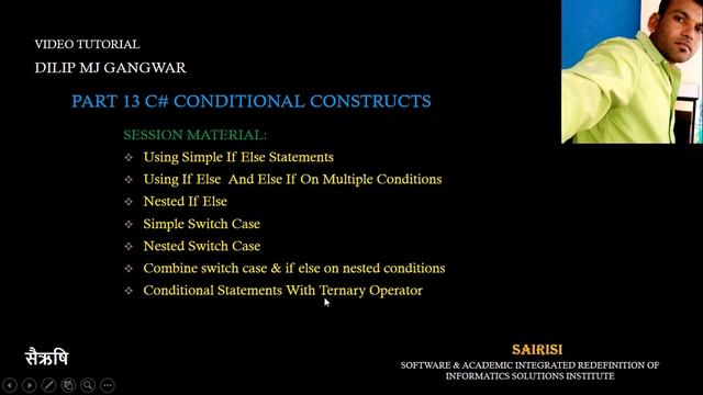 Part 24 C# Conditional Statements with Nested Switch Case & Ternary Operator смотреть онлайн
