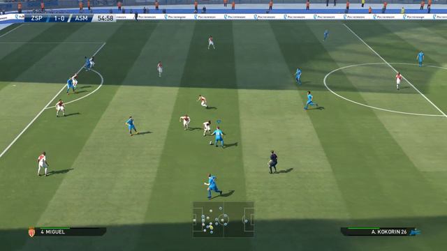 Zenit ST. Petersburg vs AS Monaco FC, Petrovsky Stadium, PES 2016, PRO EVOLUTION SOCCER 2016, Konam смотреть онлайн