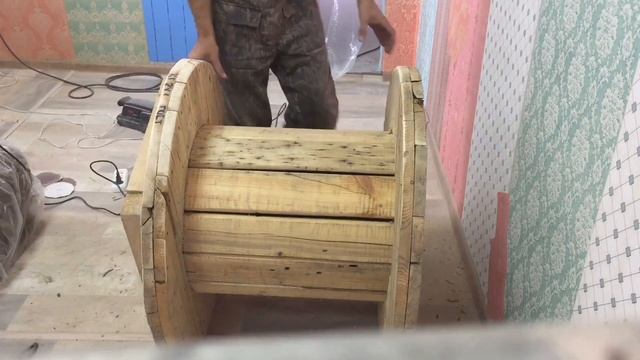 Столик на дачу своими руками из катушки стол из бобин смотреть онлайн