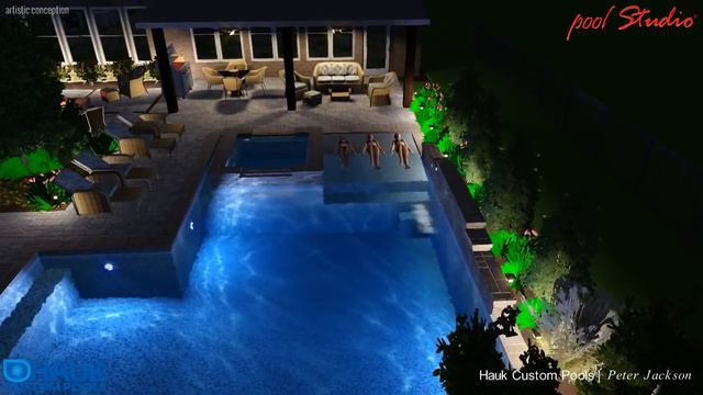 Hauk Custom Pools; Besch Residence- Gentle Creek; Prosper, TX смотреть онлайн
