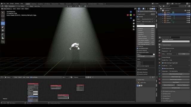 Octane For Blender // Volumetric Spotlight With Octane Proxy!