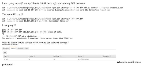 SSH to AWS Ec2: port 22: Connection timed out смотреть онлайн