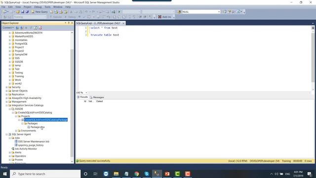 64 Create SQL Job from SSIS Catalog Package смотреть онлайн