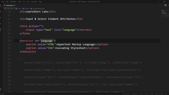 Tutorial 19 Input & Select Element in HTML | Hindi | LEARN2EARN LABS смотреть онлайн