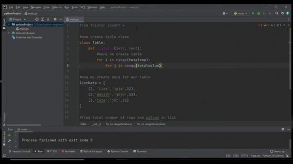 How to create table in python Tkinter | Can we create table in Tkinter?