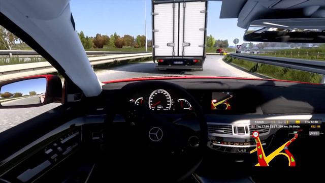 Mercedes S-Class W221|| Euro Truck Simulator 2 [1.44] || Test Drive + Download Link. смотреть онлайн