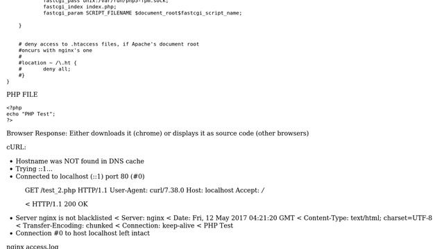 nginx - cURL retrieves PHP files but accessing via web browser gives source code смотреть онлайн