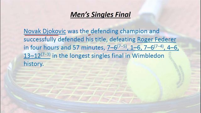 Wimbledon 2019 I Sports Current Affairs I Important Facts with Quiz смотреть онлайн