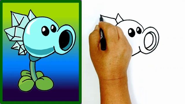 SNOW PEA / PLANTS AND ZOMBIE DRAWINGS FOR CHILDREN 6 years смотреть онлайн
