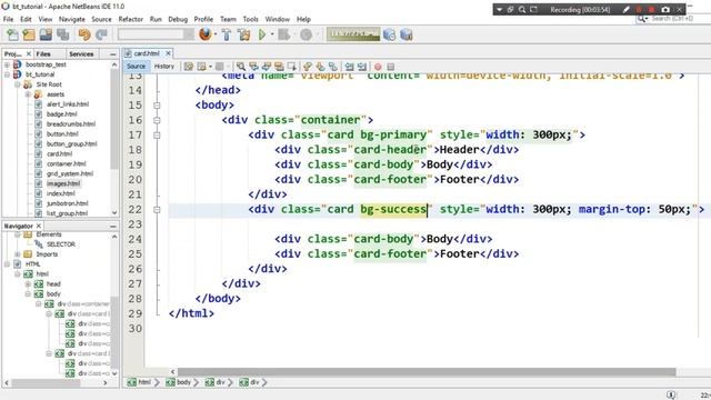 Bootstrap 4 Framework Tutorial - 23 - Card Class Selector - Hindi смотреть онлайн