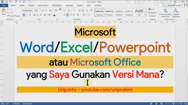Cara Cepat Mengetahui Versi Microsoft Office yang Kita Gunakan смотреть онлайн