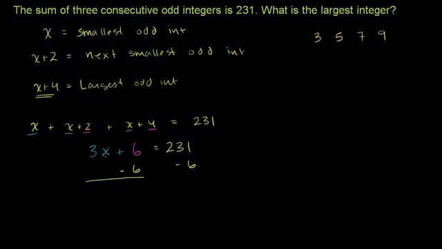 Challenge example: Sum of integers | Linear equations | Algebra I | Khan Academy смотреть онлайн