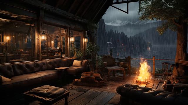 Rain Sounds| Sound Sleep Enhanced with Crackling Fire, Stress Reduction, and Anxiety Relief смотреть онлайн