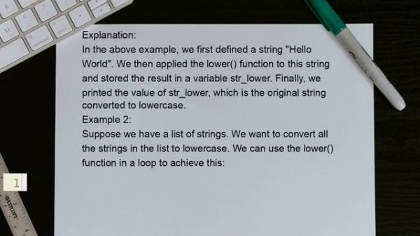 How to use function lower() in Python? - with practical example