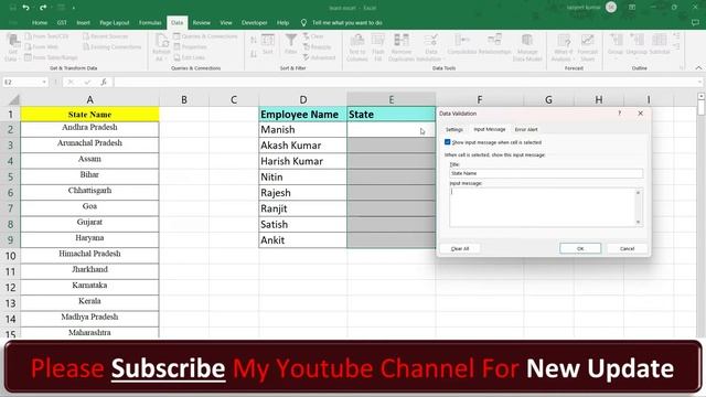Part 7 | MAKE DROP DOWN LIST IN EXCEL | DATA VALIDATION IN EXCEL смотреть онлайн