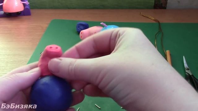 Лепим из пластилина - Дедушка СВИН - Свинка Пеппа смотреть онлайн