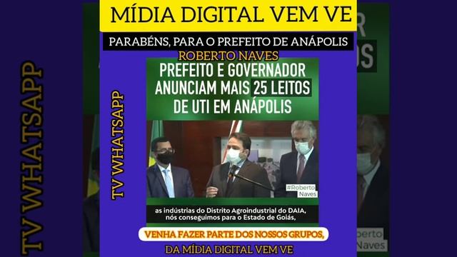 PREFEITO DE ANÁPOLIS, ROBERTO NAVES, A PRESENTAR 25 LEITE DE UTI PARA A POPULAÇÃO.