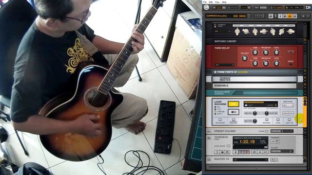 Changes (YES) cover GUITAR RIG 5 DIY Keyboard Pedal Loop смотреть онлайн