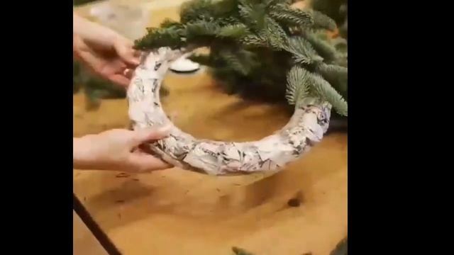 Новогодний венок своими руками смотреть онлайн