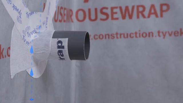 Tyvek® FlexWrap. Герметизация сквозной проходки трубы через пароизоляционную плёнку смотреть онлайн