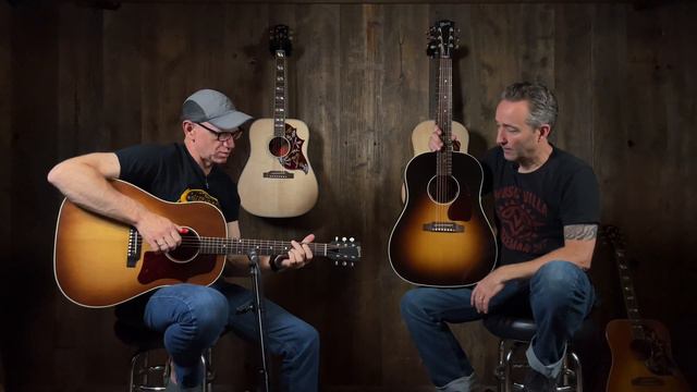 Gibson J-45 Faded vs J-45 Standard - Acoustic Guitar Comparison смотреть онлайн