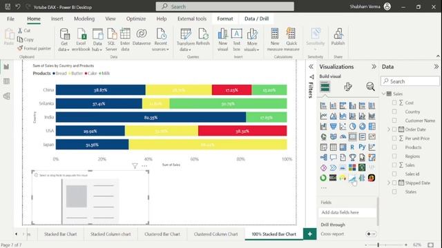 #powerbi #visualisation #100% #stacked #bar #chart #100% Stacked Bar Chart# (Video - 5) смотреть онлайн