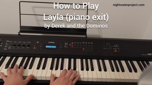 How to play Layla (piano exit) by Derek and the Dominos смотреть онлайн